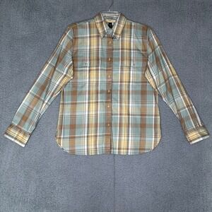 Lauren Ralph Lauren Women's Plaid Button Down Shirt Long Sleeve Sz L Cotton